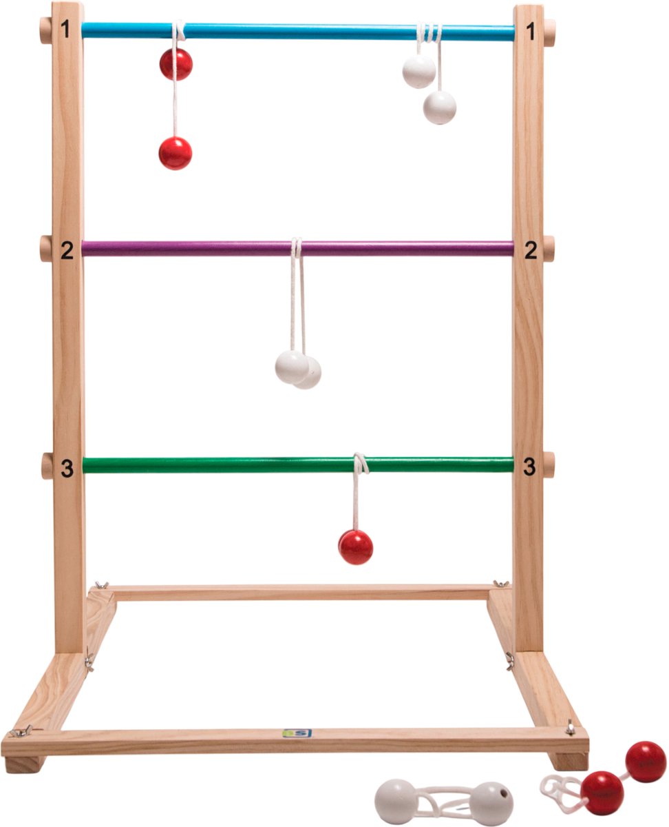 BS Toys Slingerspel - Werpspel voor Kinderen en Volwassenen - Hout - Slingerspel - Laddergolf - Buitenspeelgoed - Buitenspel - Werpspel - Buitenspeelgoed - Buitenspel - Buiten Spellen - Tuin Speelgoed — afbeelding 8