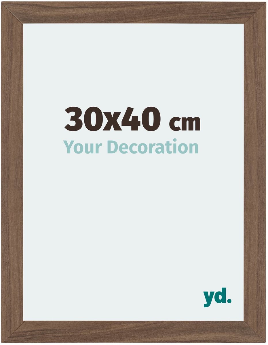 Your Decoration - Puzzellijst 30x40 cm - Walnoot Donker - Puzzellijst 500-1000 stukjes - MDF Fotolijst - Mura