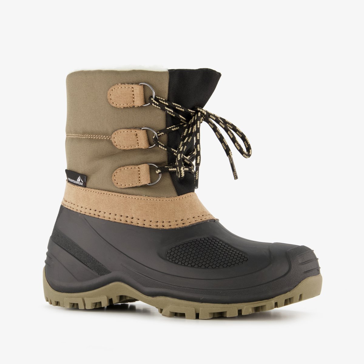 Mountain Peak gevoerde kinder snowboots beige zwart - Maat 27/28 - Moonboots