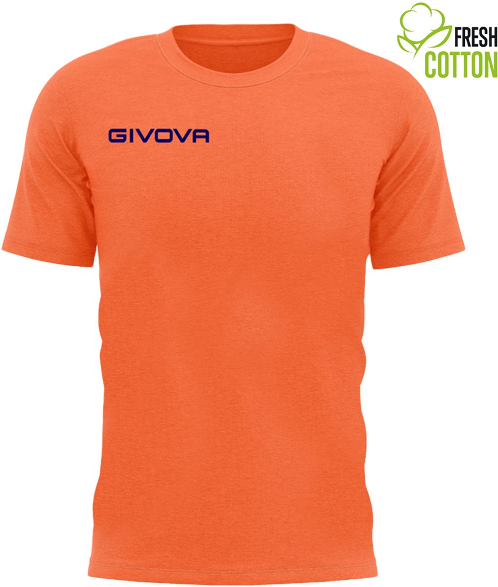 Katoenen T-shirt Givova Fris Oranje Fluo Oranje 2xl - L
