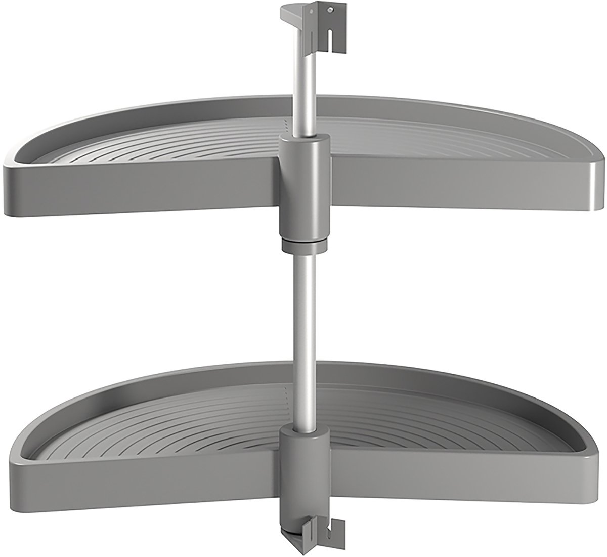 Emuca Set draaiende schalen voor keukenmeubels, 180Âº, unit 900 mm, Kunststof, Wit