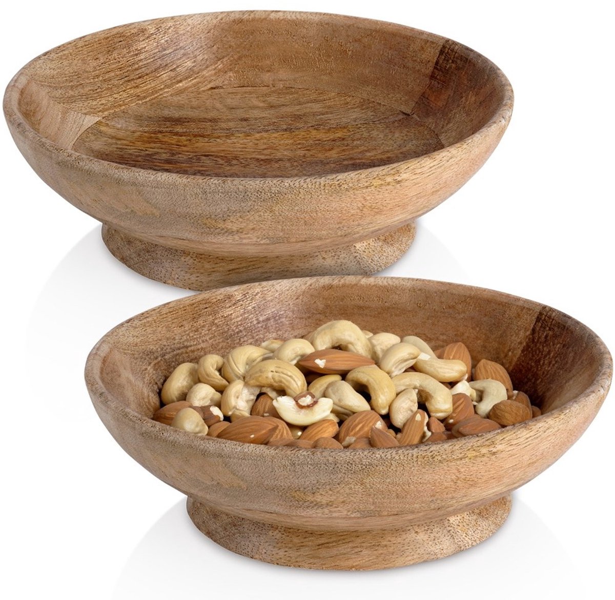 Home Styling Collection Essentials - Houten Kommen - 16 cm - 400 ml - Set van 2