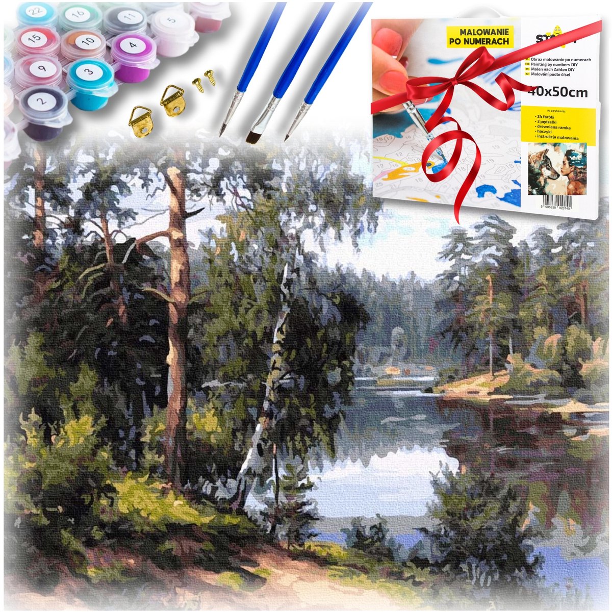 Starky - Schilderen op Nummer Set - 40x50 CM - Canvas Met Lijst - Creatief Geschenk