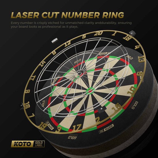 KOTO Gold Label - Professioneel Dartbord van KOTO — afbeelding 4