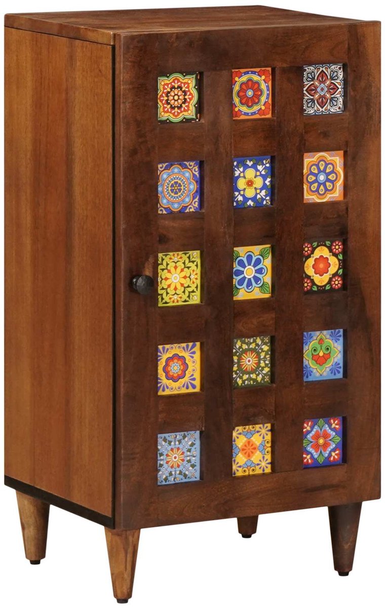 vidaXL - Dressoir - Walnotenhout - 40 - x - 33 - x - 75 - cm - Massief - Mango - Hout
