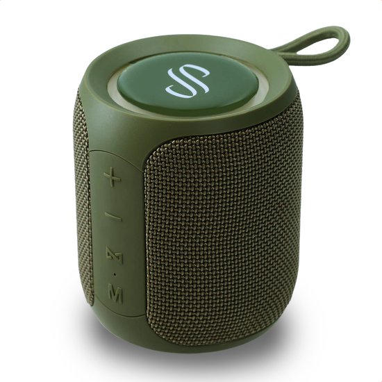Waterdichte Selencia Bluetooth Speaker – Draadloze Muziekbox, Drijvend, Compact, 10u Batterij, Army Green