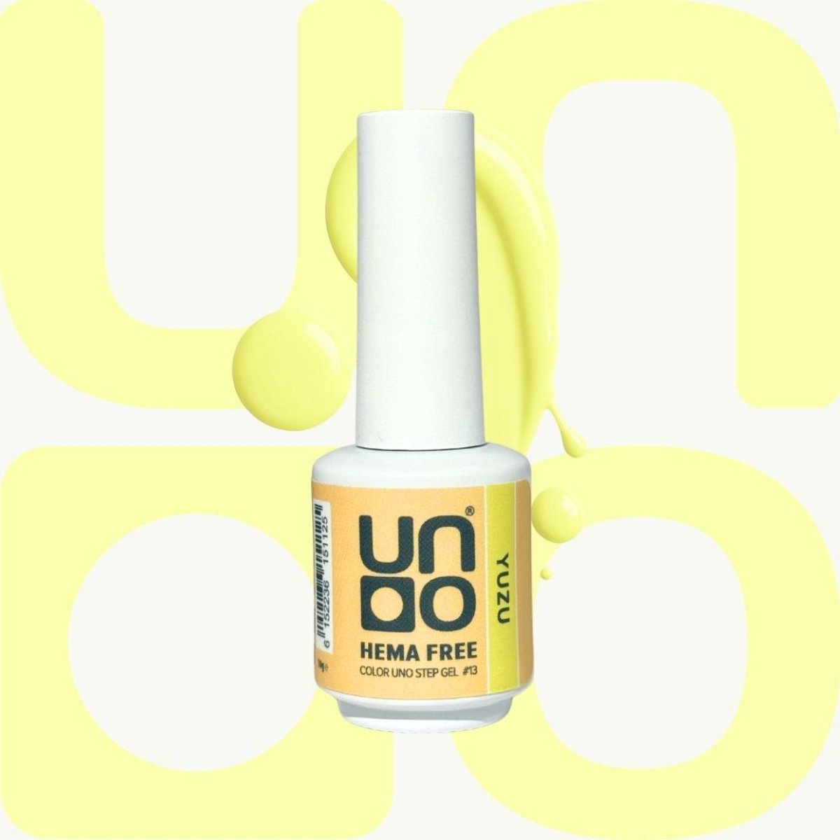 UNO One Step Gel – 3-in-1 Gellak – Base + Kleur + Top in één – HEMA-vrij – Yuzu (licht geel) – 10g