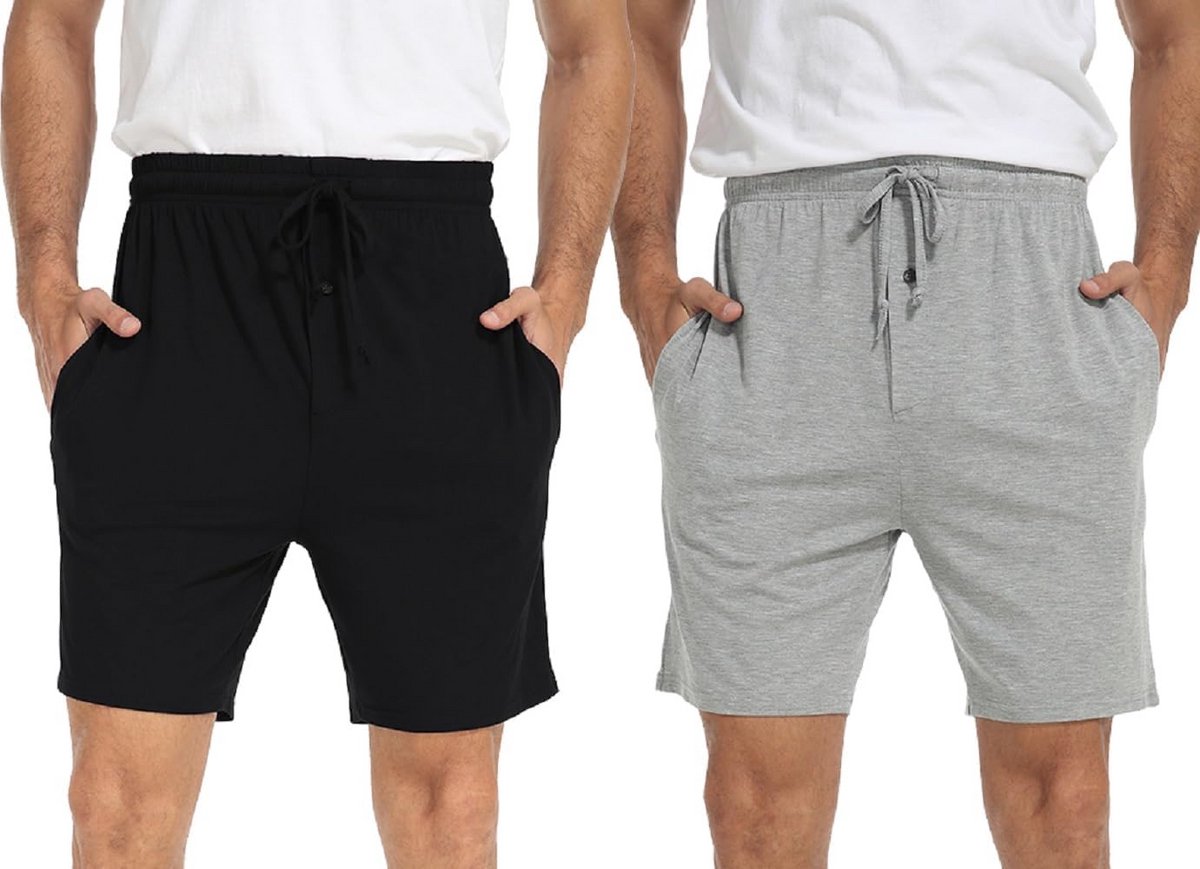Set van 2 Korte Broeken voor Heren - Zachte Shorts voor Zomer en Ontspanning