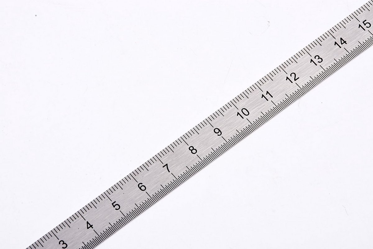 Slanke stalen liniaal 30 cm