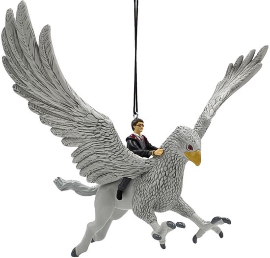 Kurt S. Adler kunststof kerstbal - harry potter op scheurbek 14cm grijs 1 stuks