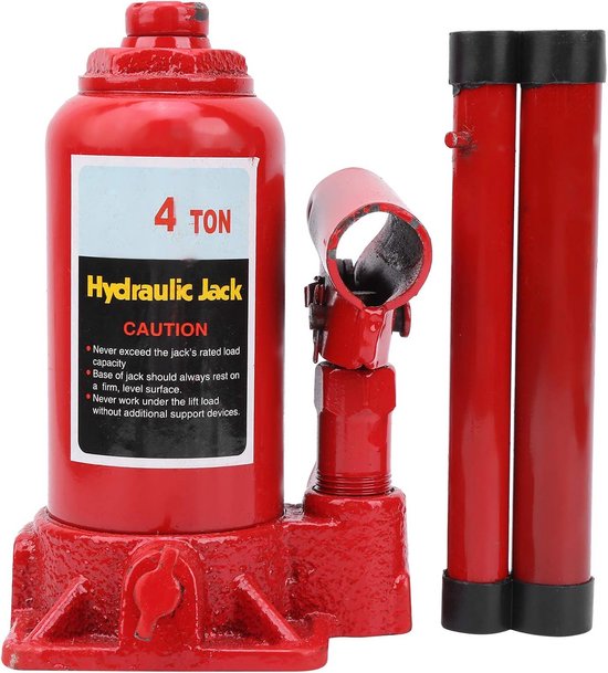 Produktbild von Vigor 4950005 – Hydraulischer Wagenheber 5t, Einfach & Robust – Mit Kolben, Schraube Einstellbar, Max. 318 Mm Hub