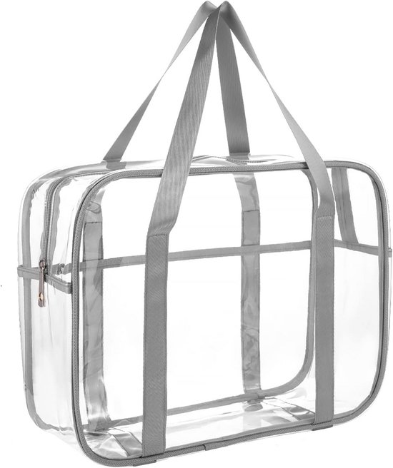 CEWROM Transparante toilettas met harde schaal, opbergdoos met deksel, speelgoedtas voor onderweg, hardcase, toilettas, waterdicht, opbergtas, voor medicijnen, wit CEWROM Transparante toilettas met harde schaal, opbergdoos met deksel, speelgoedtas voor onderweg, hardcase, toilettas, waterdicht, opbergtas, voor medicijnen, wit