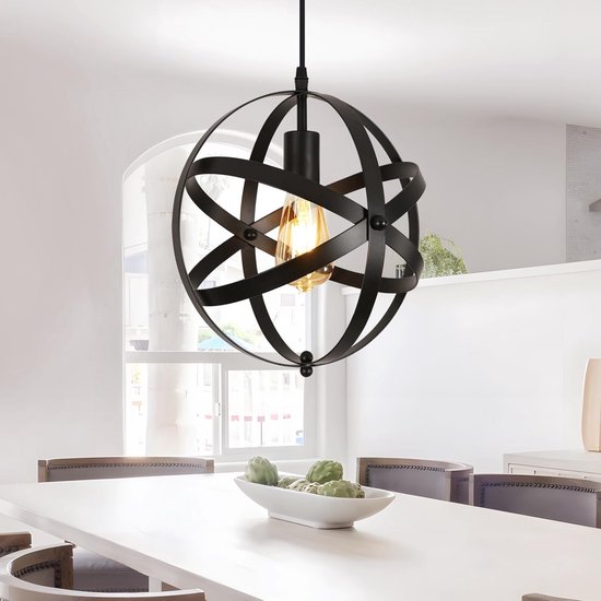 LuxiLamps - Industriële Hanglamp - Vintage Rond Kroonluchter - E27 - Verstelbaar - 30