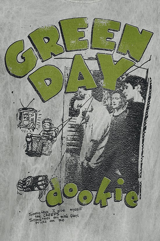 T-shirt homme Green Day Sketched - gris - L