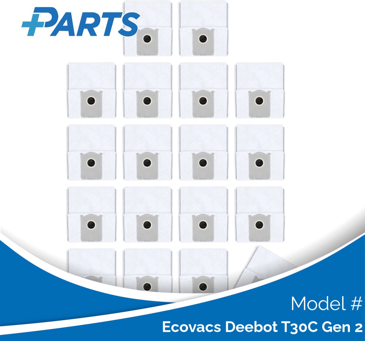 Ecovacs Deebot T30C Gen 2 Stofzakken (18 Stuks, Plus.Parts® alternatief voor DDB030041)