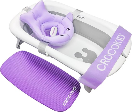 STEUGO Babybad voor pasgeborenen met zitsteunkussenstandaard, babybad
