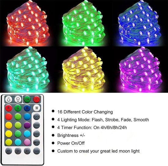 2 stuks draadloze LED-autolampen zonder kabel, 8 kleuren