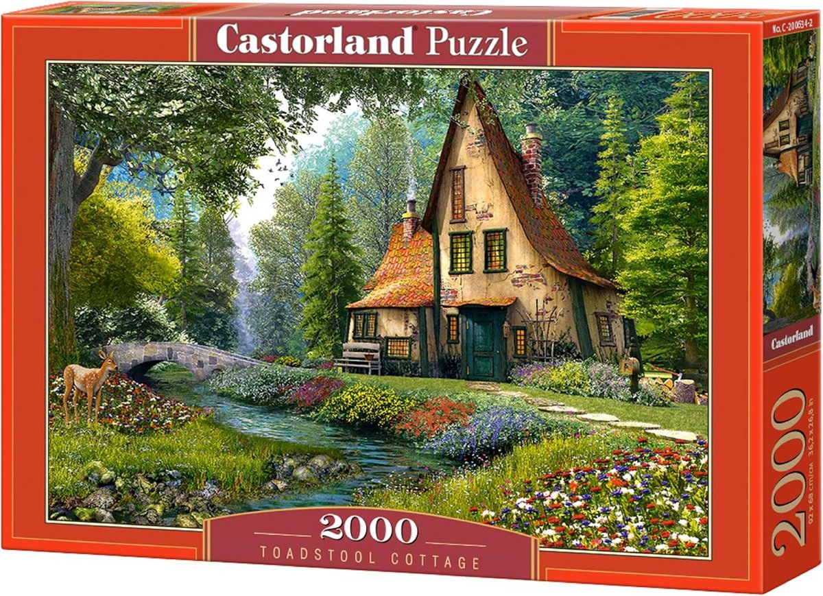 Puzzel 2000 Stukjes Kleurrijk Sprookjes Huisje - Uitdagend Legpuzzel voor Volwassenen en Gevorderden