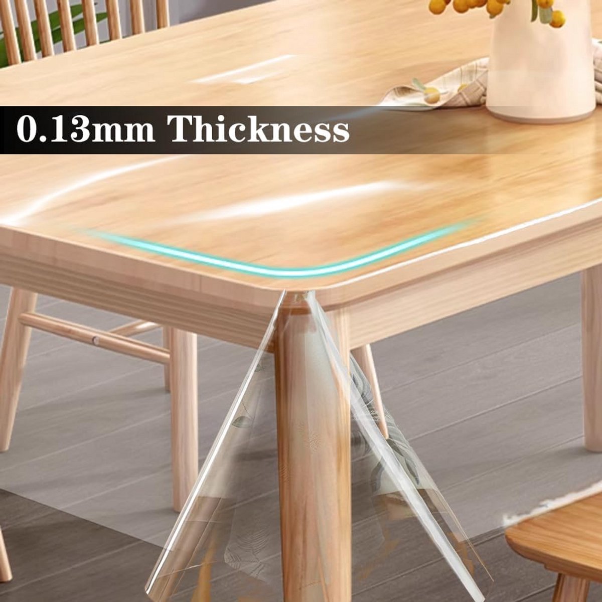Transparant Tafelkleed PVC - Waterdichte en Afwasbare Tafelbeschermfolie 80x140 cm