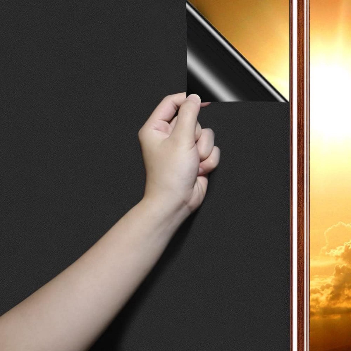 Verduisterende raamfolie privacy 100% lichtblokkering voor warmte en zonnewering