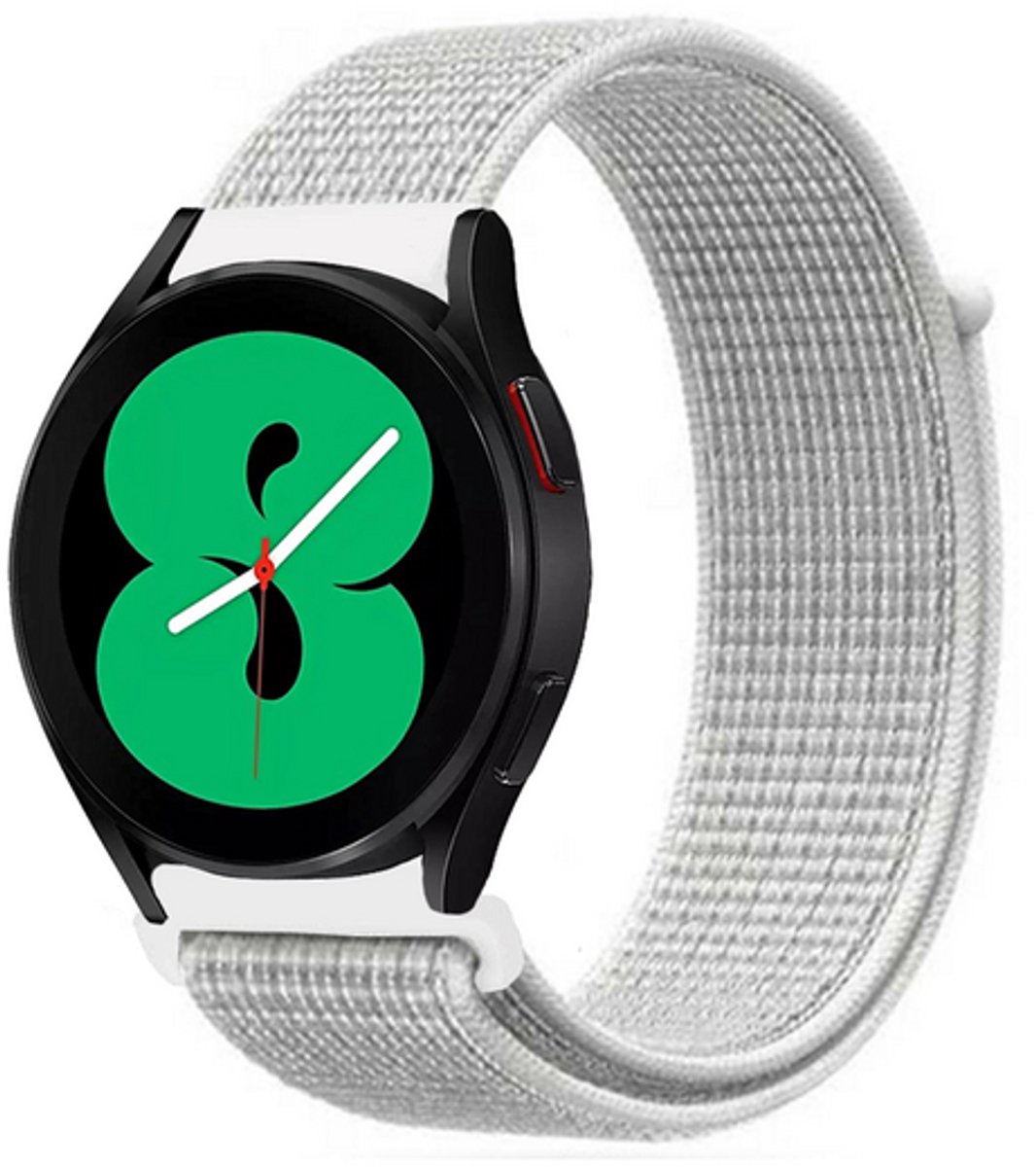 By Qubix - Sport Loop nylon bandje - Wit - geschikt voor Huawei Watch 5 - 46mm