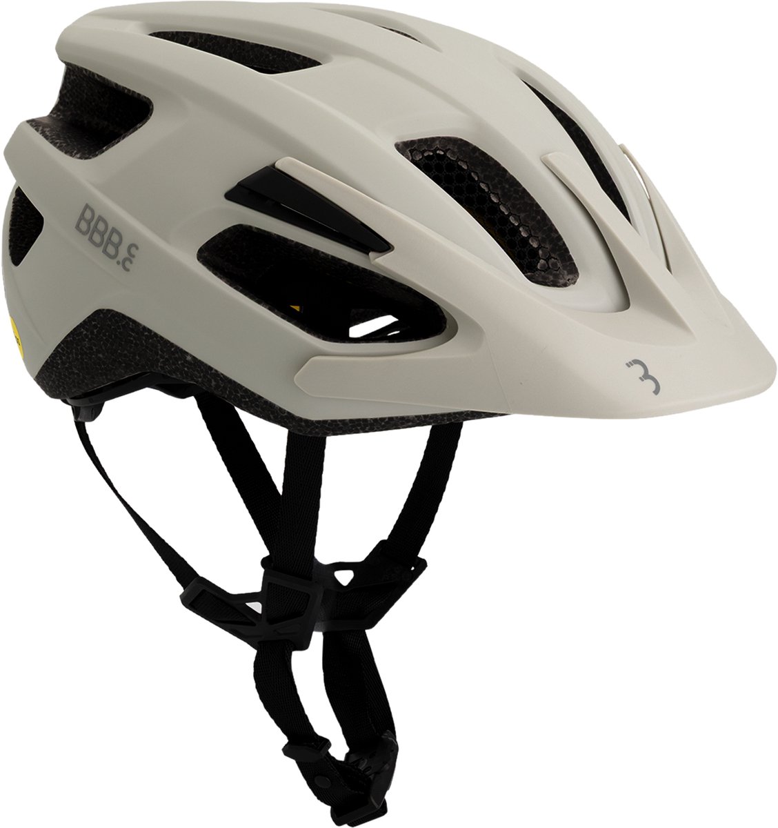 BBB Cycling Dune MIPS 3.0 Fidlock Fietshelm Volwassenen - MTB Helm & Racefiets Helm - Wielrenhelm - Fietshelm Dames - Fietshelm Heren - Mat Grijs Wit Maat L (58-61cm) - BHE-23