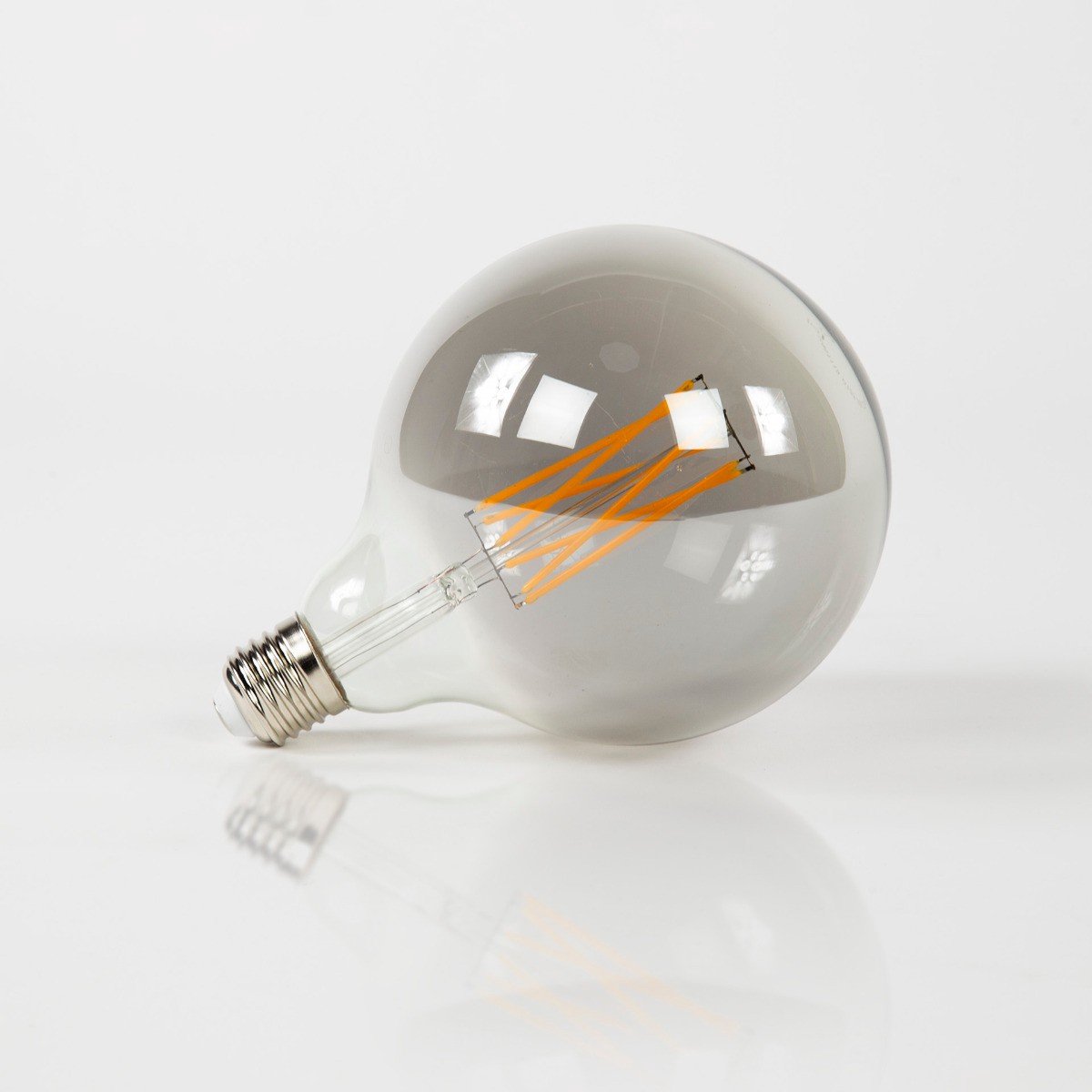 Fraaai - LED lamp gloeidraad bol 12.5 cm E27 grijs