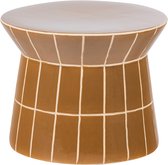 WOOOD Plu Decoratieve Bijzettafel - Keramiek - Honinggeel - 30x38x38
