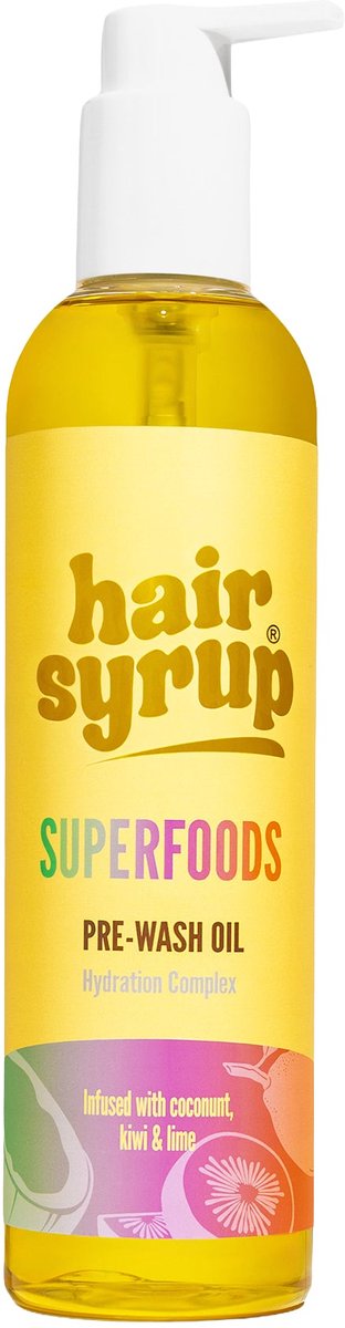 Hair Syrup Superfoods Haarolie – Pre-Wash Olie met 12 Superfood Ingrediënten – Voor Hoofdhuid & Droog Haar