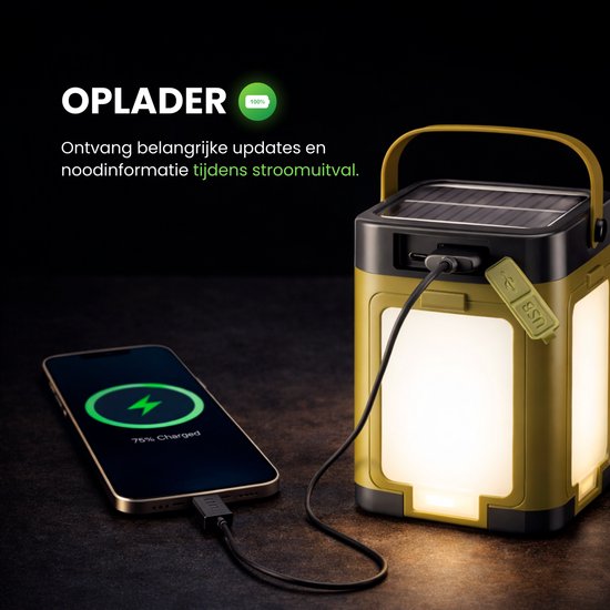 Guardyan® Noodlamp - Noodpakket - Noodlamp bij Stroomuitval - Powerbank - Noodlamp voor Thuis - Lamp - Kampeerlamp - Noodlamp Zonneenergie - IPX4 - 2 Stuks van Guardyan — afbeelding 4