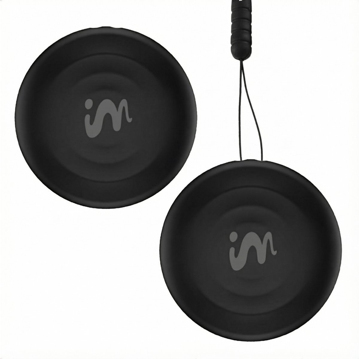 imoshion Mini Tag - Bluetooth Tracker Geschikt voor iOS Find My / Zoek Mijn - Tracker Hond / Kat - 2 pack - Zwart