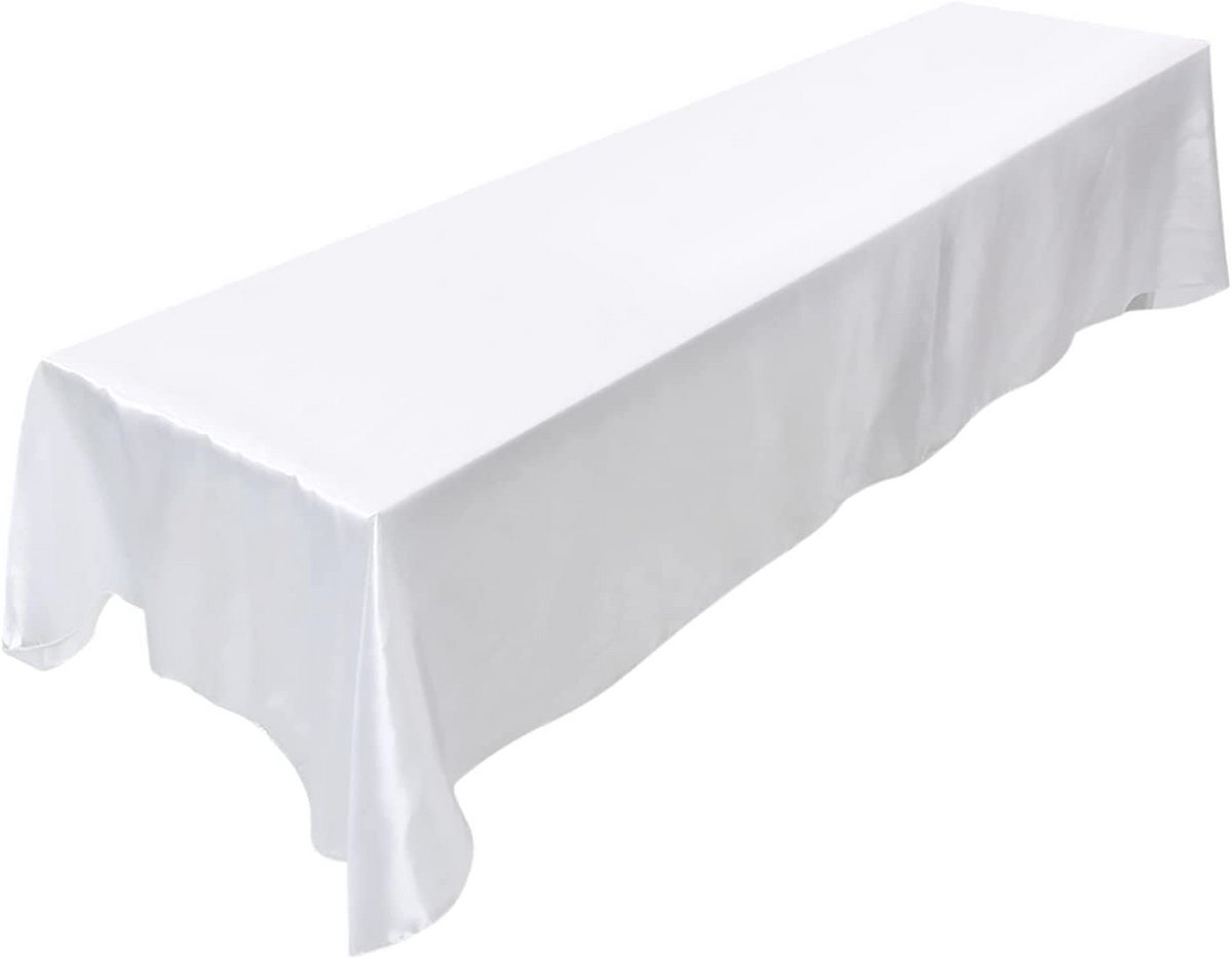 Elegante satijnen tafelkleed voor bruiloften en evenementen - Rood 228 x 335 cm