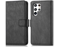 imoshion Hoesje - Geschikt voor Samsung Galaxy S22 Ultra - Luxe Bookcase - Zwart