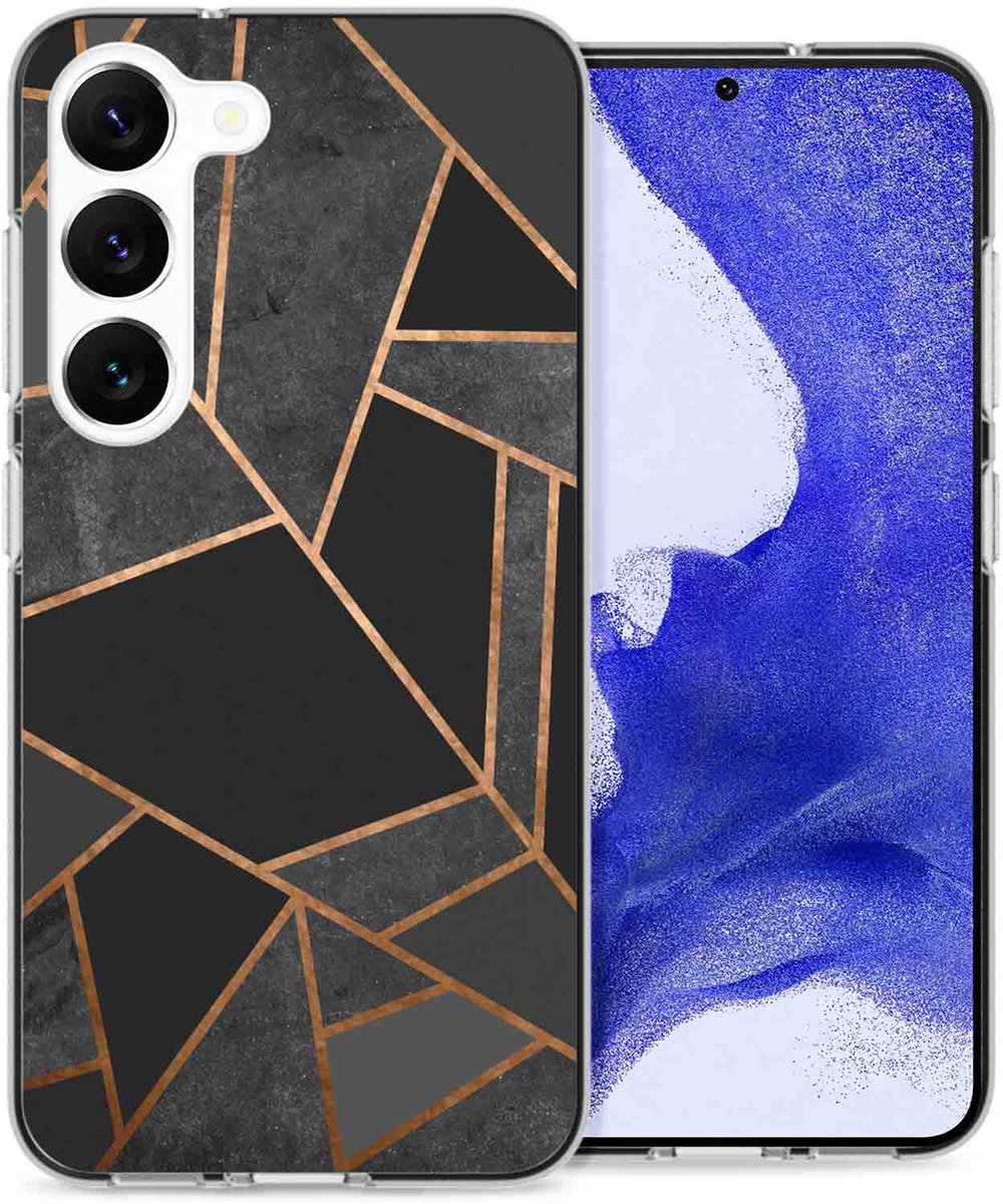 imoshion Hoesje - Geschikt voor Samsung Galaxy S23 Plus - Design hoesje - Black Graphic