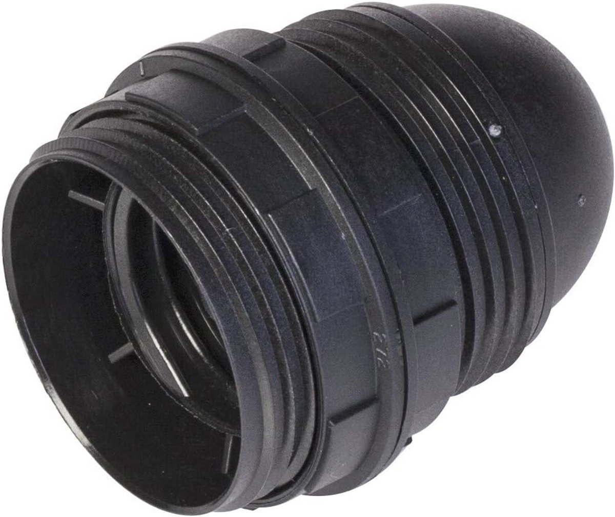 lampfitting E27 met 2 ringen - zwart