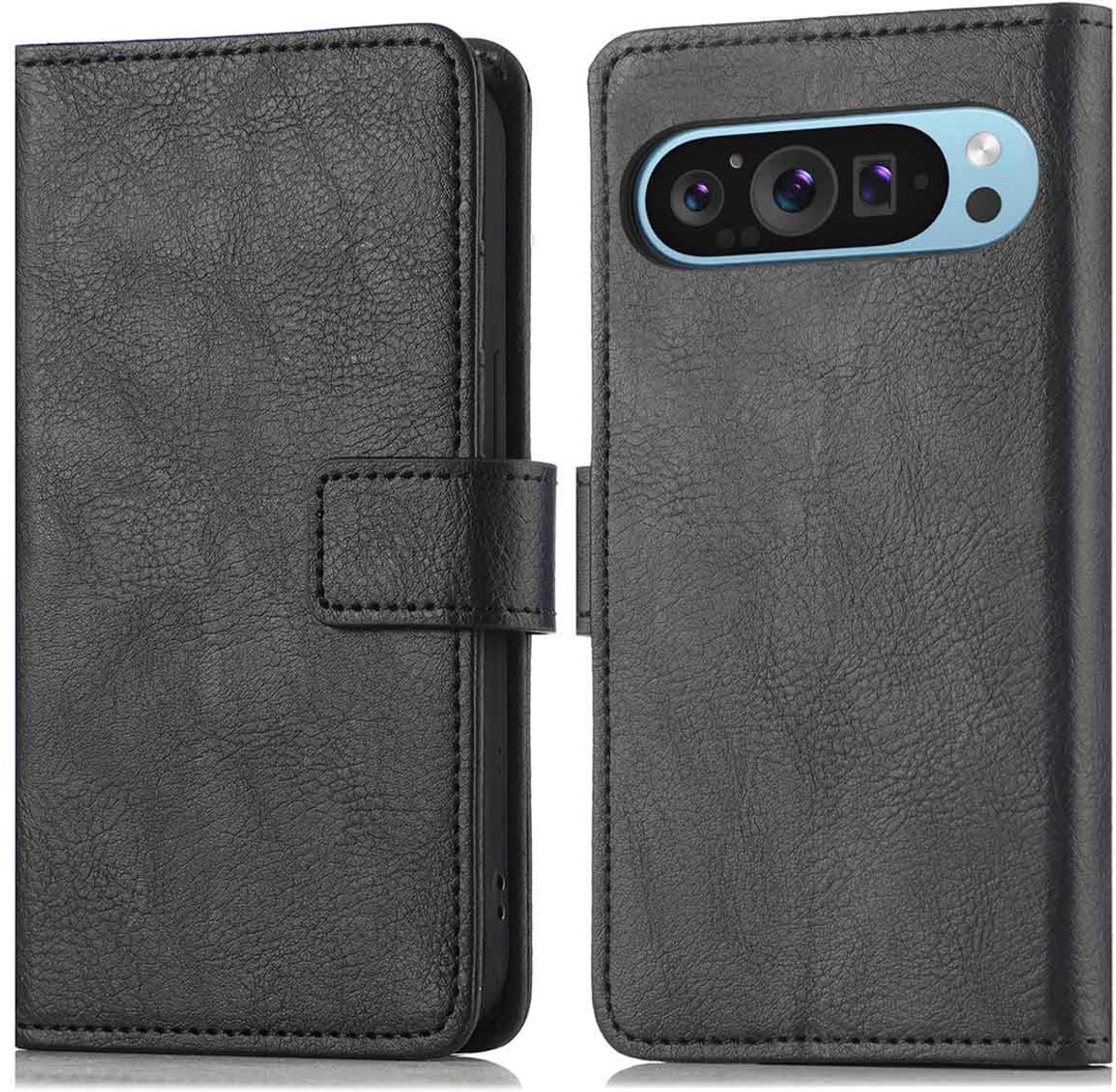 imoshion Hoesje - Geschikt voor Google Pixel 9 Pro XL - Luxe Bookcase - Zwart