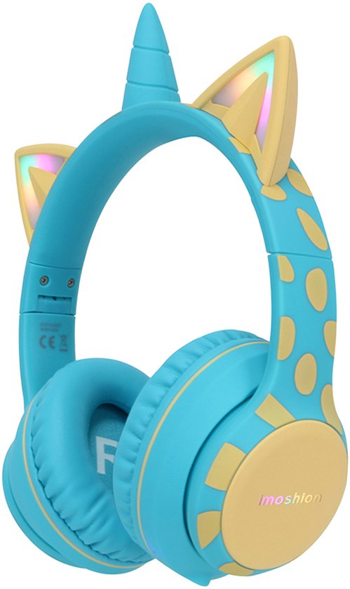 imoshion Kinder Koptelefoon Unicorn Draadloos Lichtblauw