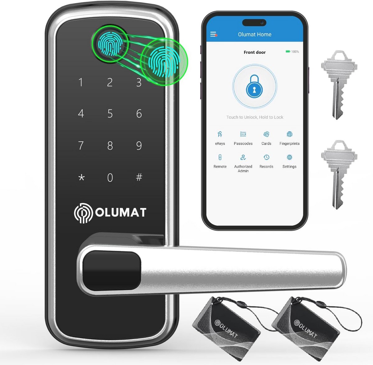 Keyless Entry Fingerprint Deurslot met Toetsenbord - Digitaal Deurslot voor Thuis, Kantoor en Hotel