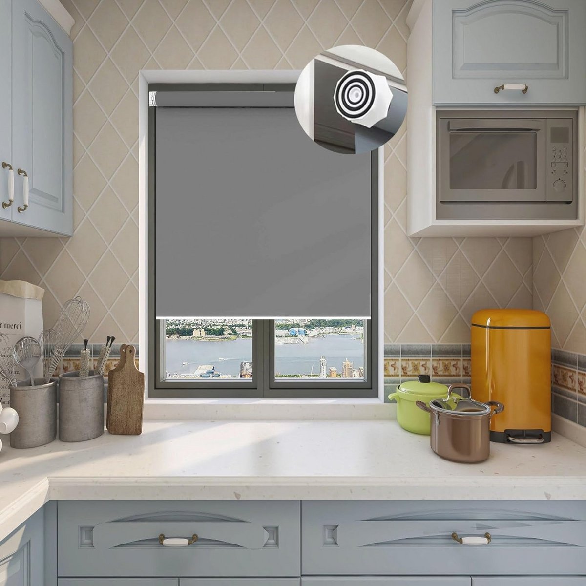 Lichtgrijze Verduisterende Jaloezieën 50 x 50 cm - Privacy en Lichtbescherming voor Badkamer en Kantoor