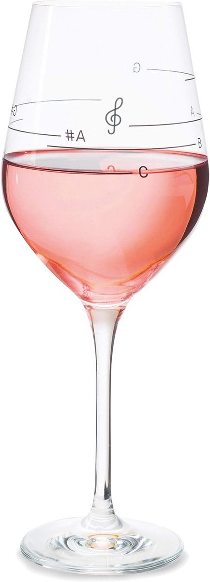 Wijnglas met Muziek Toonladder - 560 ml