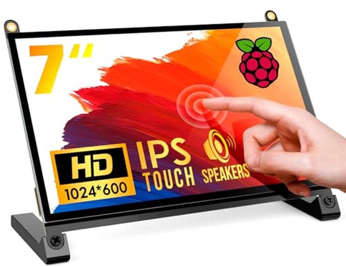 Draagbaar 7 inch Touchscreen Monitor met HDMI en USB voor Raspberry Pi