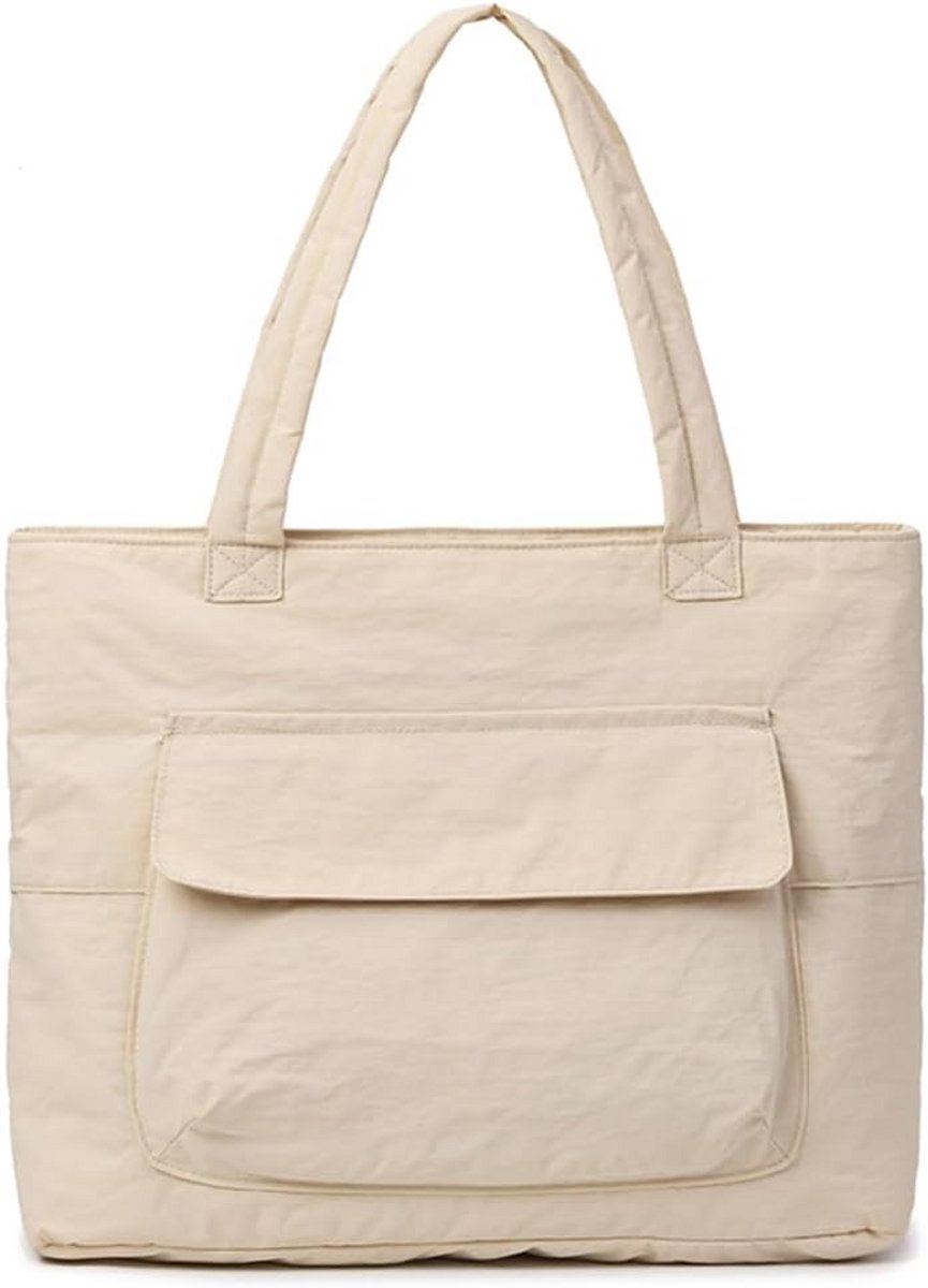 Grote Gewatteerde Schoudertas Dames Hobo Bag met Ritssluiting