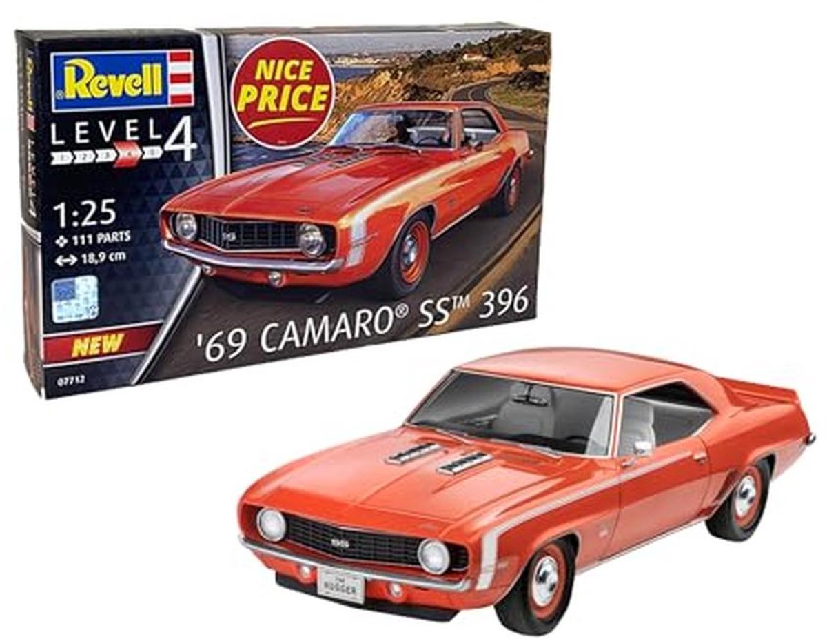 Camaro SS Modelbouwset 1:25 voor Kinderen en Volwassenen – 111 Delen, Ideaal voor Beginners, Gedetailleerd en Authentiek
