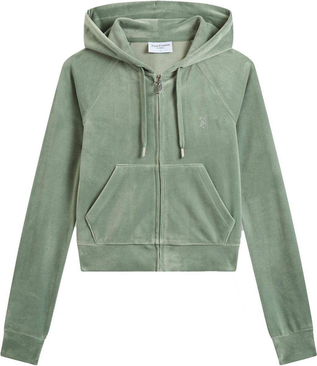 Dames Velours Hoodie met Rits en Capuchon