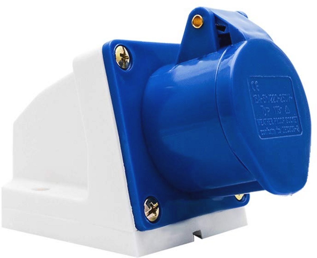 Industrieel Stopcontact IP44 220V - 16A Waterdicht en 3-polig