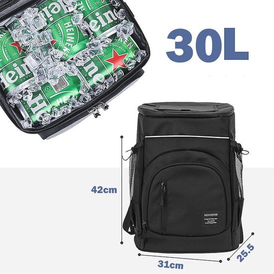 Geïsoleerde Rugzak Koeler - Lekvrije Picknicktas - 30L Capaciteit Koelrugtas — afbeelding 3