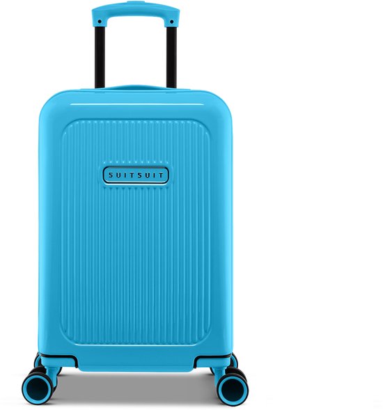SUITSUIT Handbagage koffer 55x35x20 - Handbagage trolley - Lichtgewicht koffer - Reiskoffer - Veilig TSA cijferslot - Expression koffer Blue Lagoon - Blauw