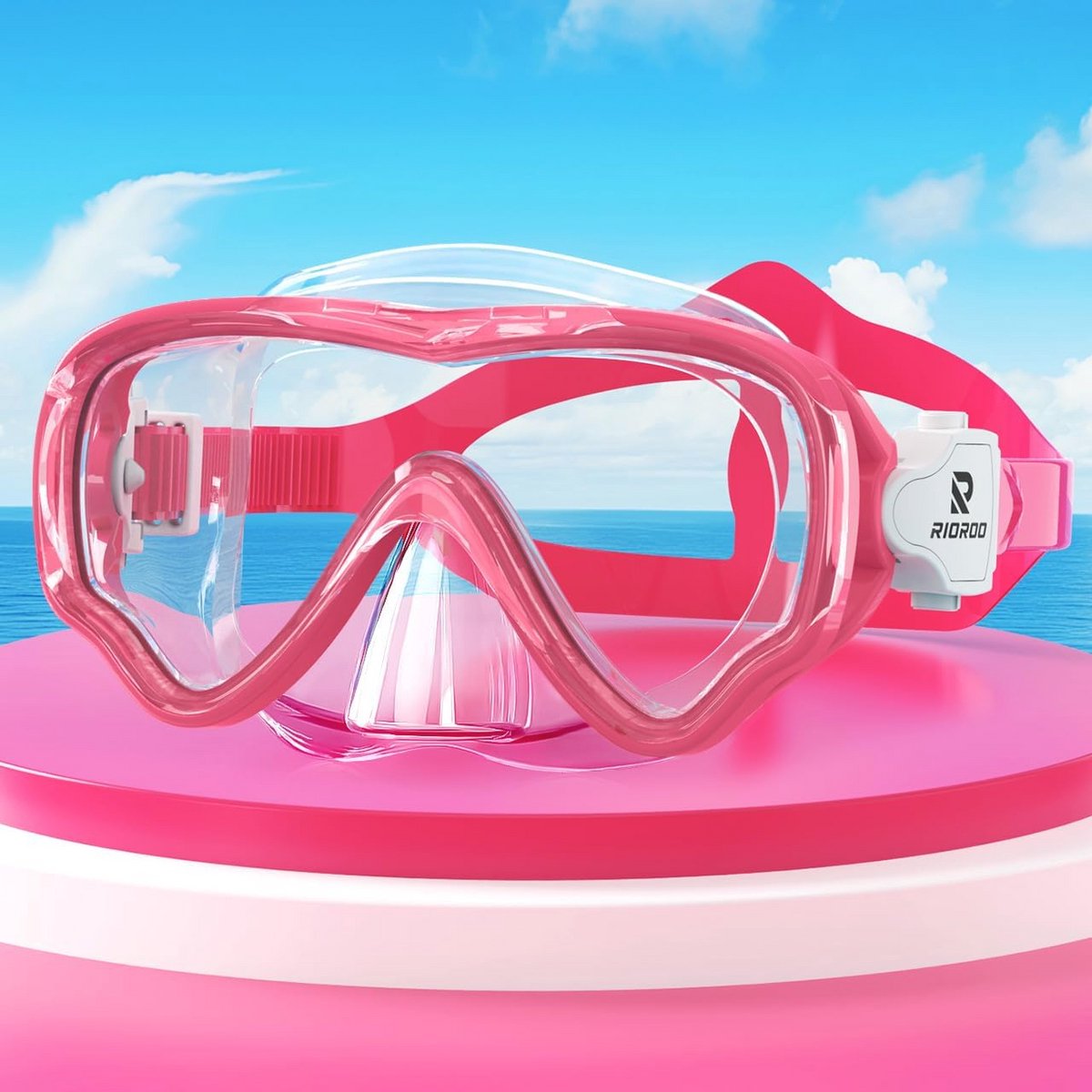 Snorkelmasker voor kinderen - mistbestendig en lekvrij met panoramisch zicht, zwembril voor 4-14 jaar