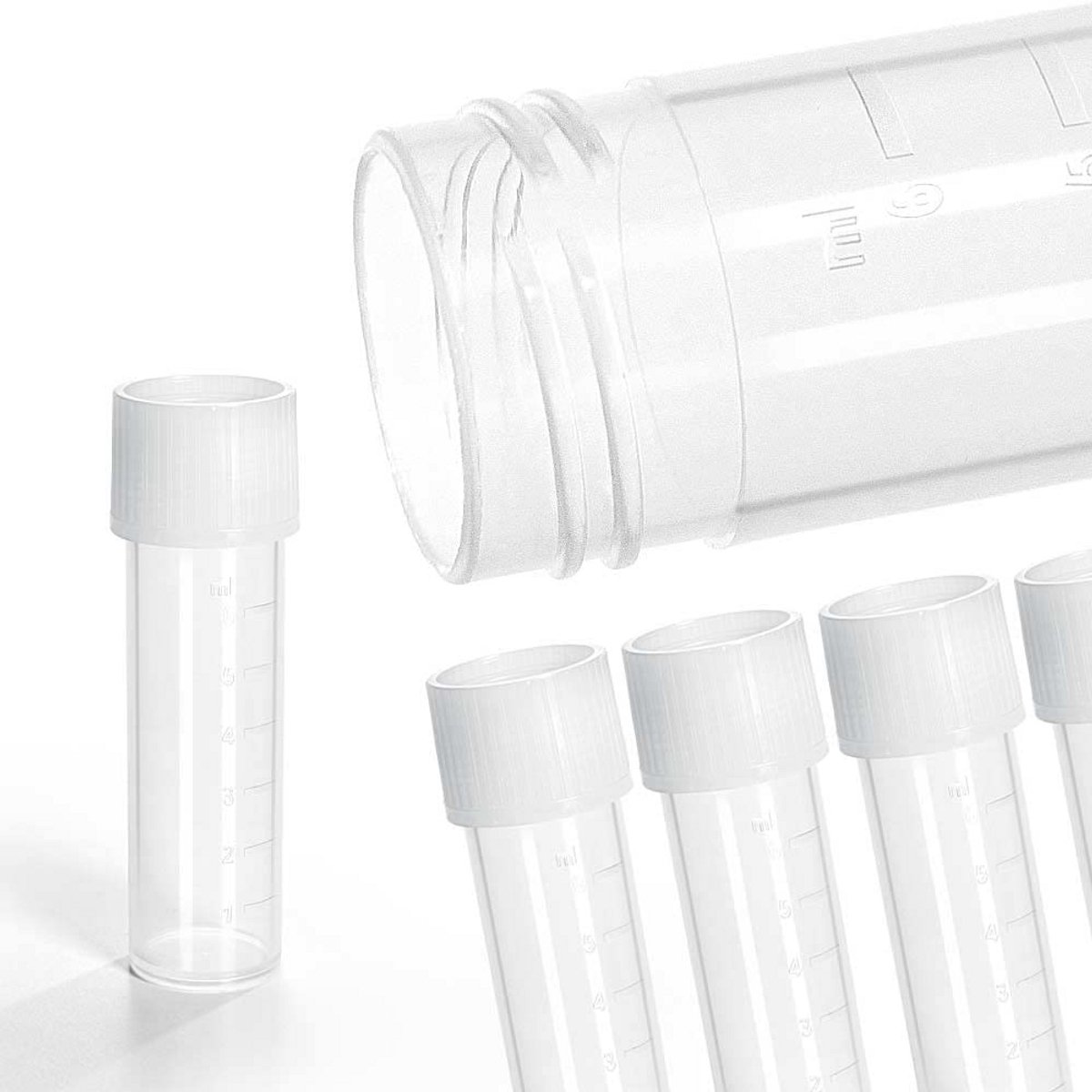 Centrifugebuisjes met schroefsluiting – 25 stuks, 8 ml, kunststof, onbreekbaar