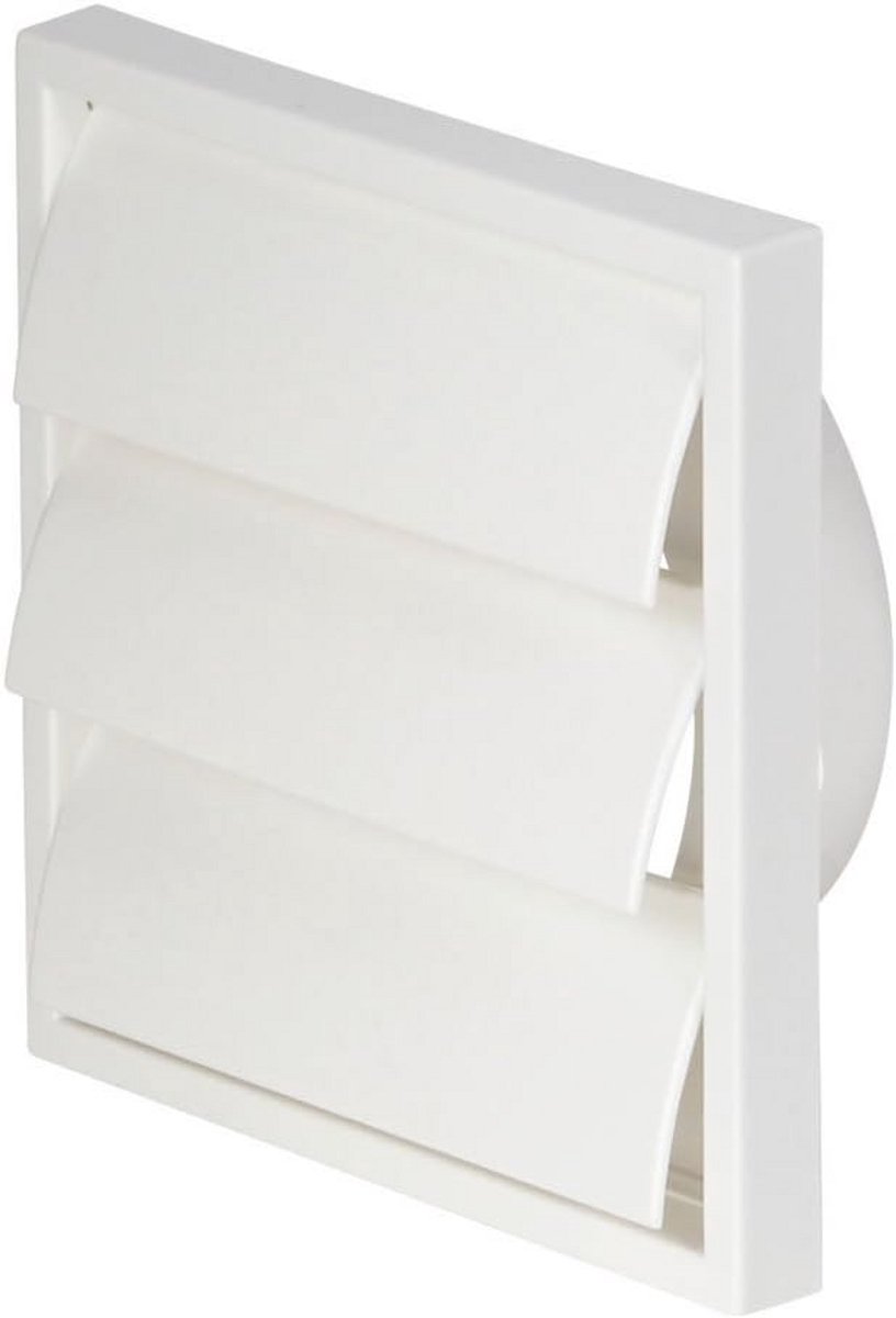 Zwaartekrachtflap 150mm Wit - Luchtstroom Rooster